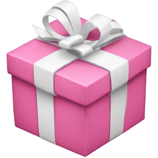 pink present box with white bow emoji