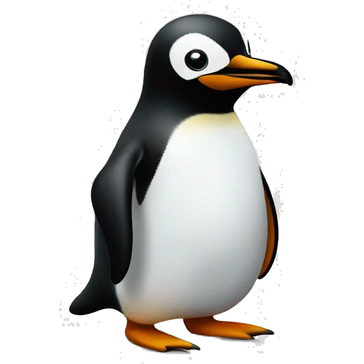 Penguin painting on a canvas emoji