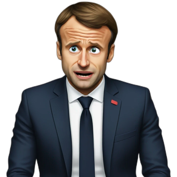 emmanuel macron crying emoji