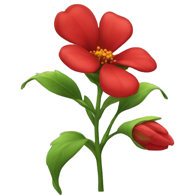 Red flower emoji