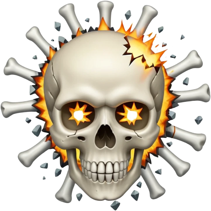 Un crâne qui explose emoji