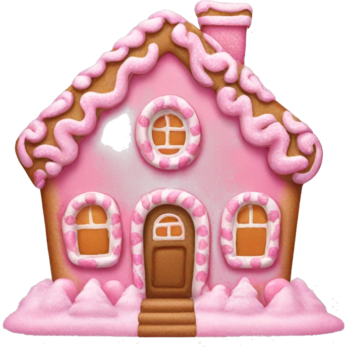 pink gingerbread house  emoji