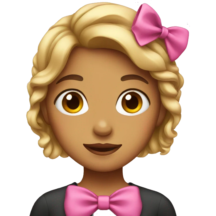 girl wearing a bow emoji
