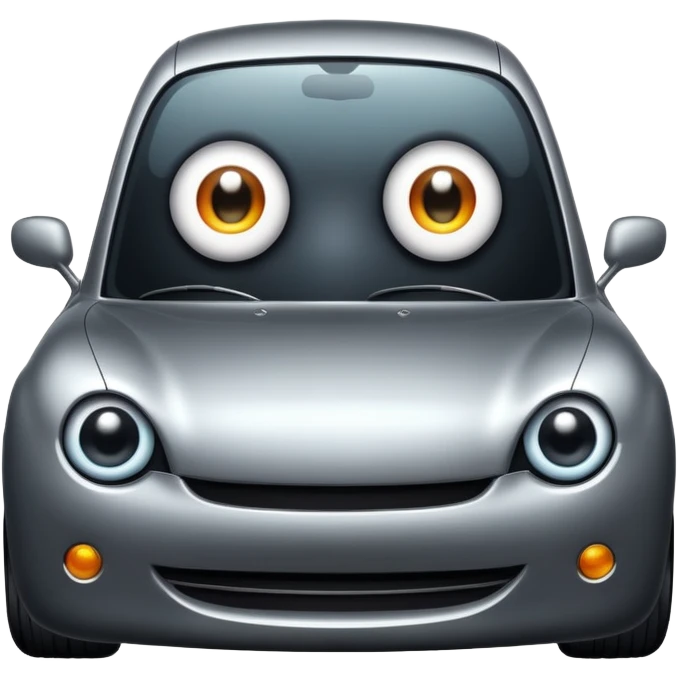 Car with eyes instead of the windshield emoji