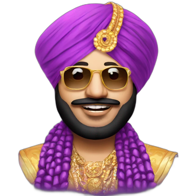 Purple daler mehndi emoji