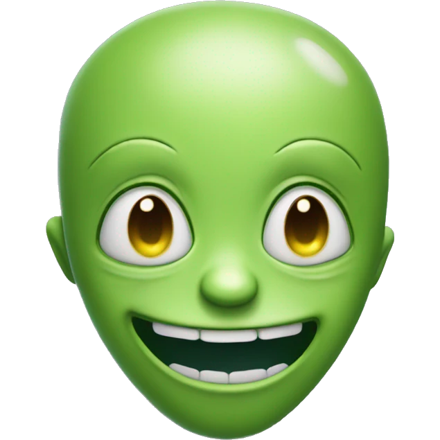alien laughing, tears emoji