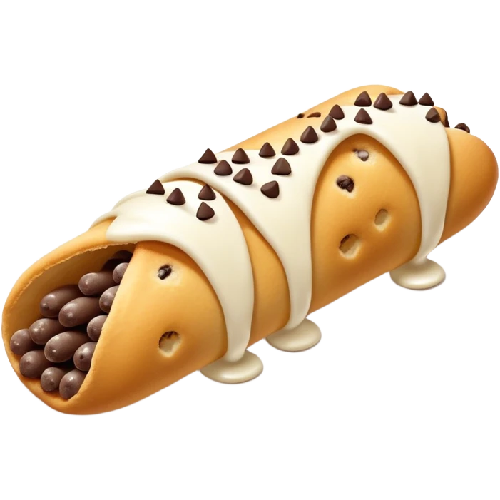  cannoli with chocolate chips  emoji