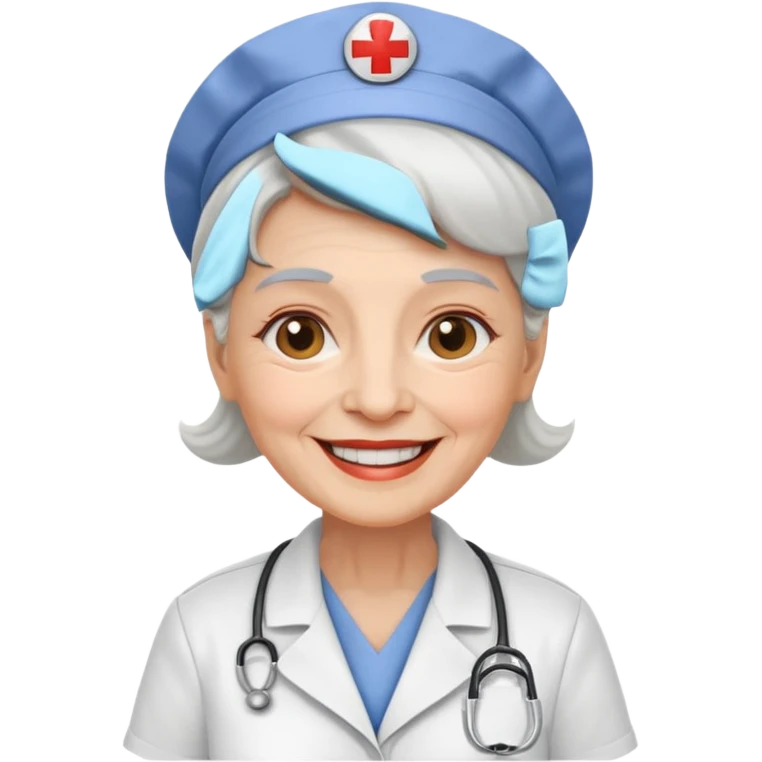 old woman nurse emoji