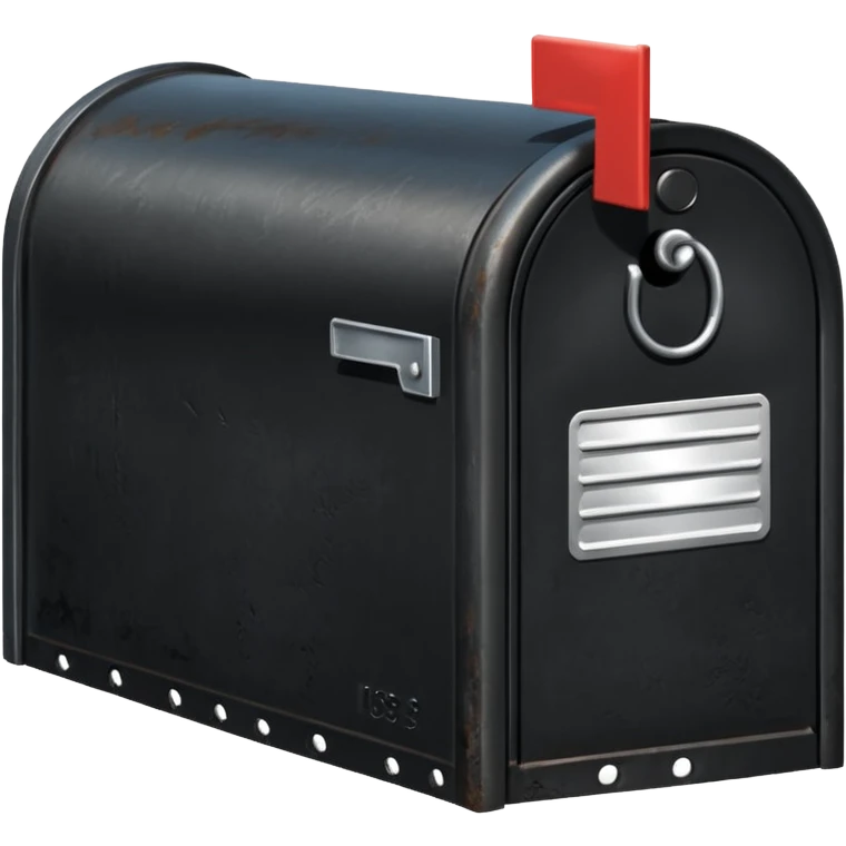 black unified mailbox on post emoji