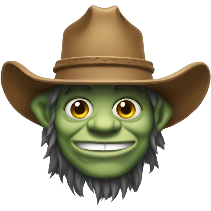 Troll with cowboy hat emoji
