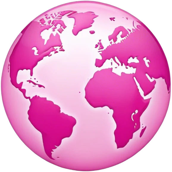 simplistic pink world wide web icon emoji