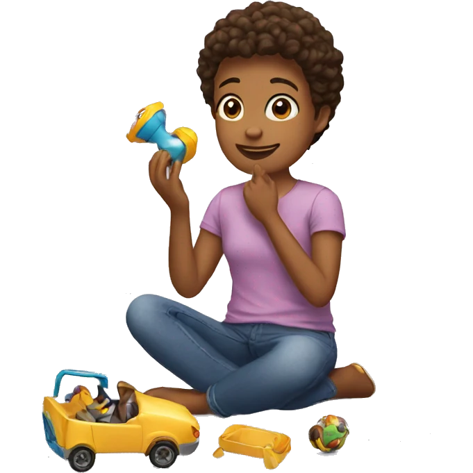 friends playing with toys emoji