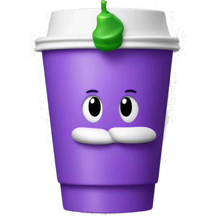 luigi drinking a purple drink out of a styrofoam cup emoji