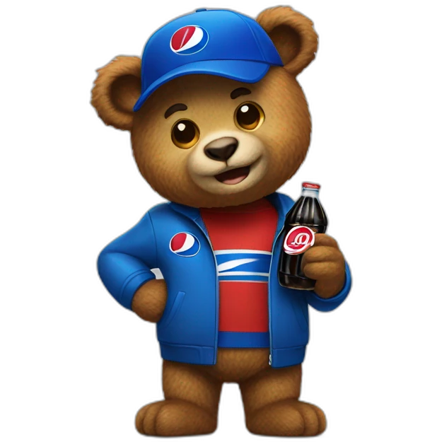 Freddy bear with Pepsi  emoji