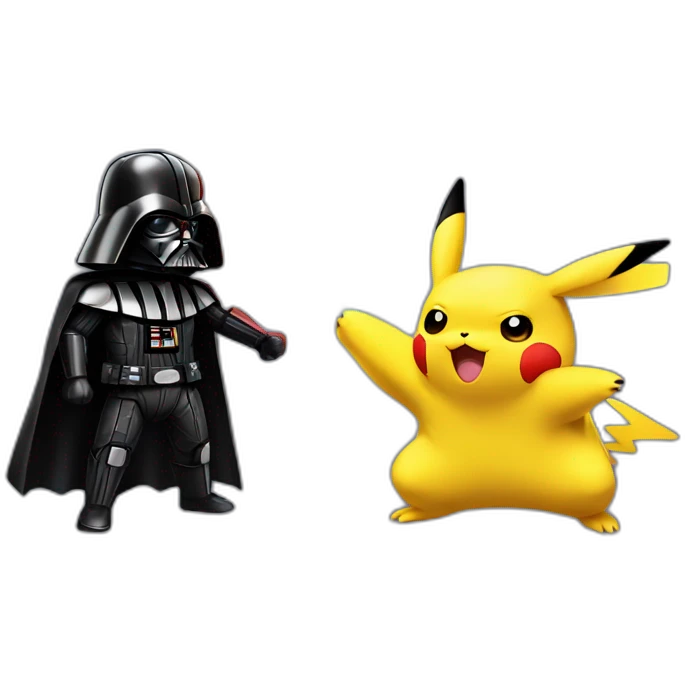 Pikachu vs dark vador emoji