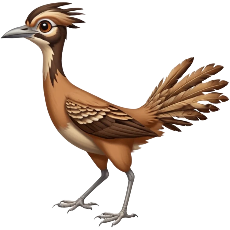 realistic roadrunner bird emoji, actual colors emoji