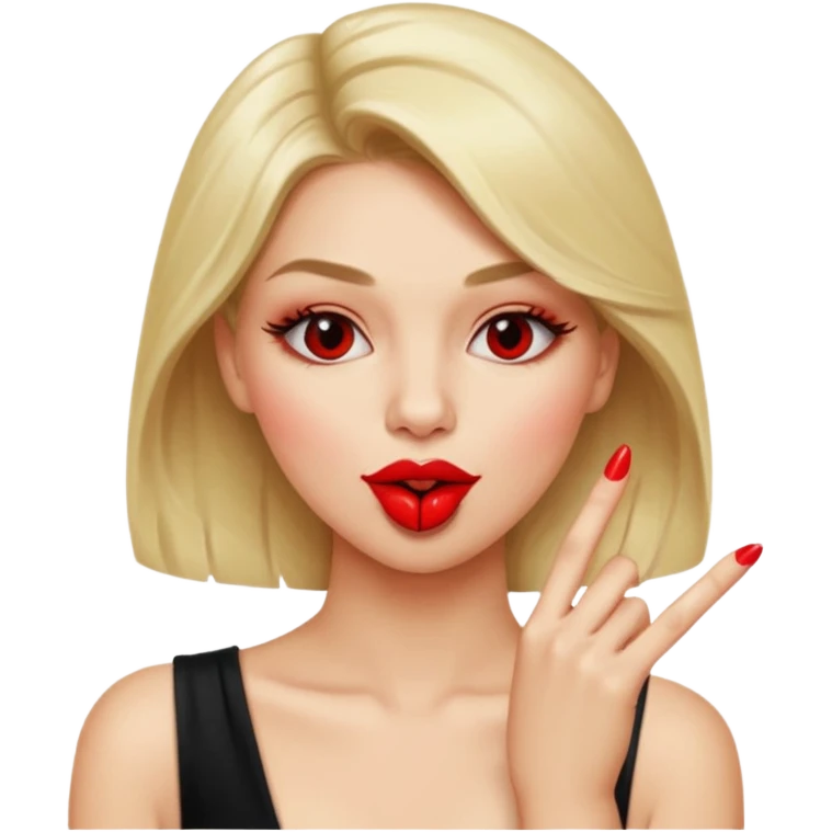 Carita sexy mordiéndose el dedo emoji