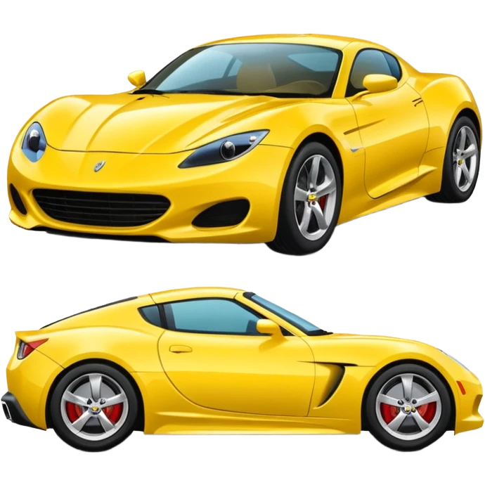 yellow sports car emoji facing right emoji