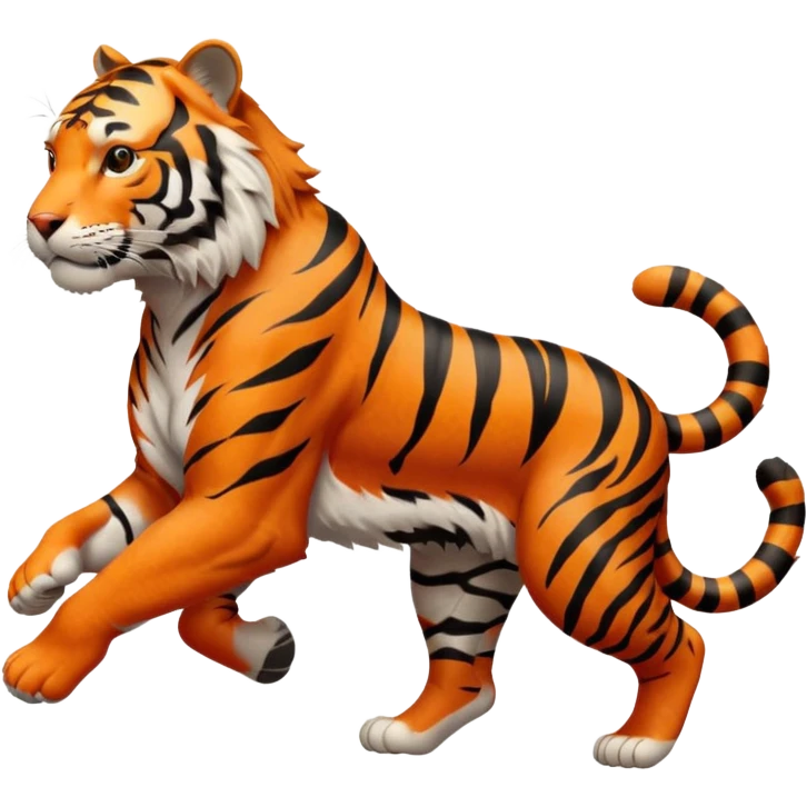 Realistic Tiger running in profile emoji