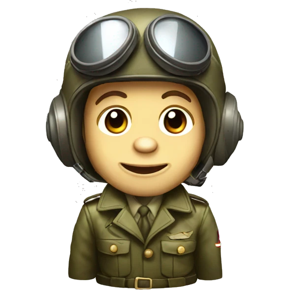A monkey ww2 pilot emoji