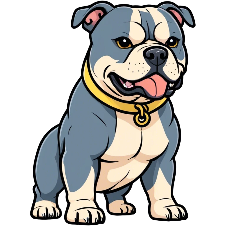 American bully flexing  emoji