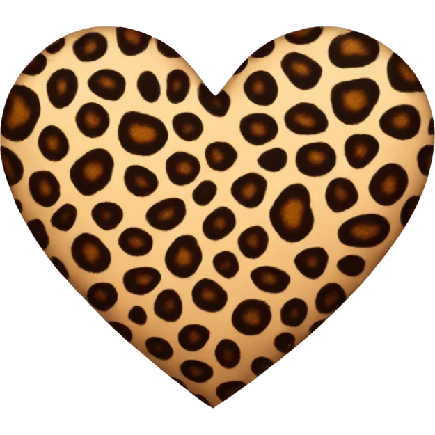 Leopard print heart emoji