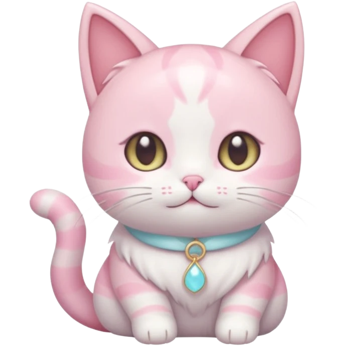 Shiny Blushing Cute Kawaii Beautiful Pastel Shota Anime Cat Trending Style Cottagecore Pastelcore  emoji