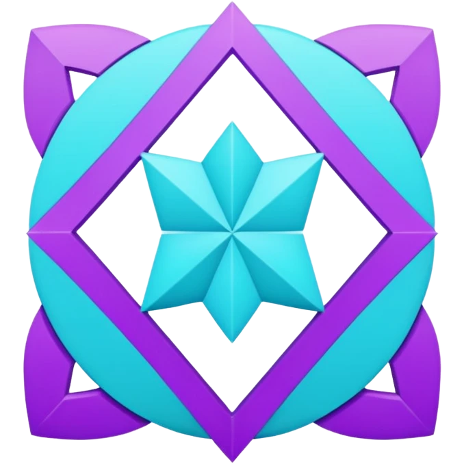 
purple and cian symbol correct emoji