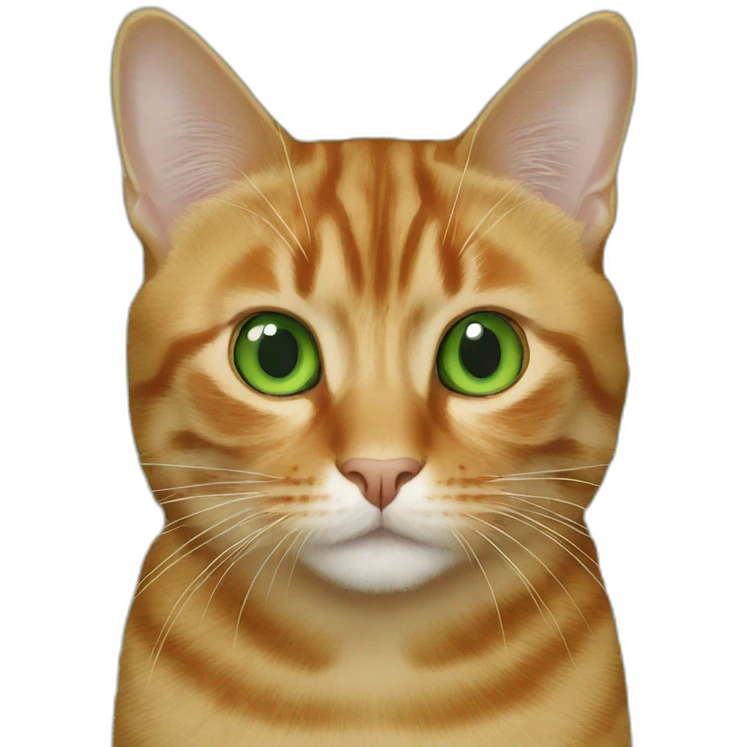 Ginger-and-brkwntortoise-cat-green-eyes emoji