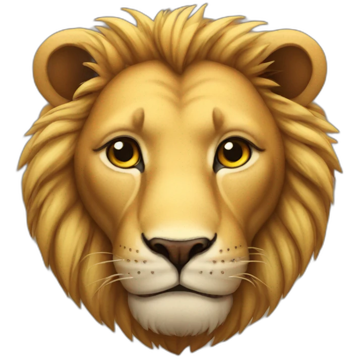 Lion side eye emoji