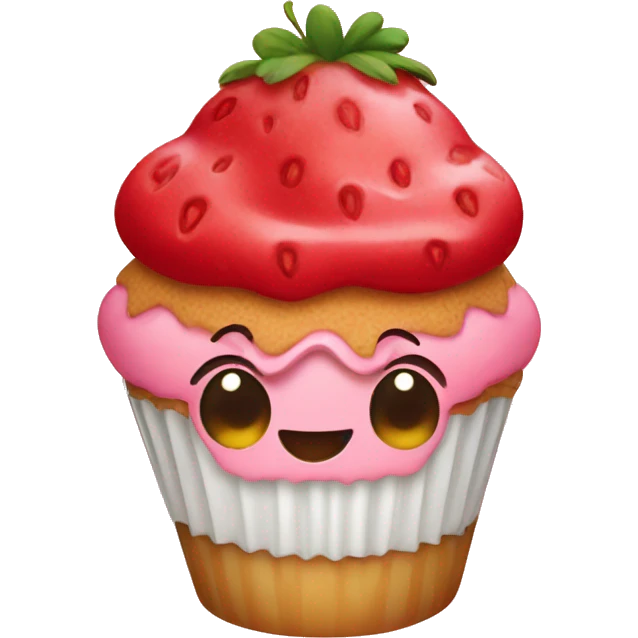 strawberry cupcake  emoji