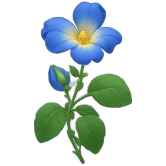 Fleur de rosier bleue emoji