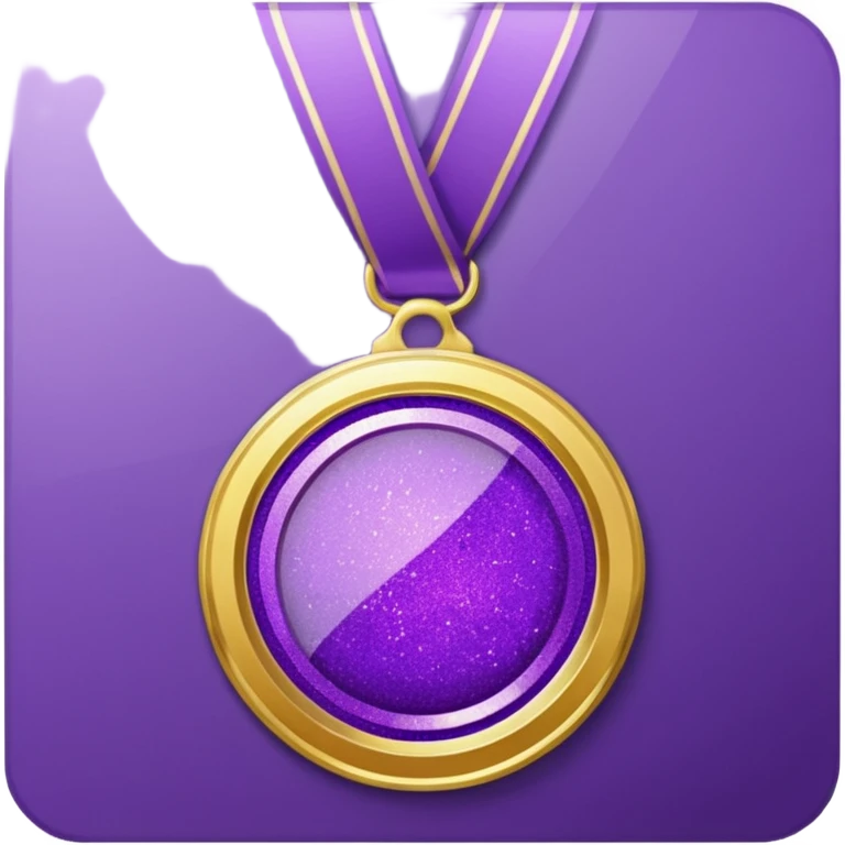 Purple Glitter medal of help emoji