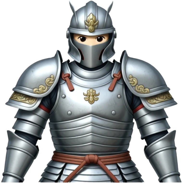 silver samurai armour emoji