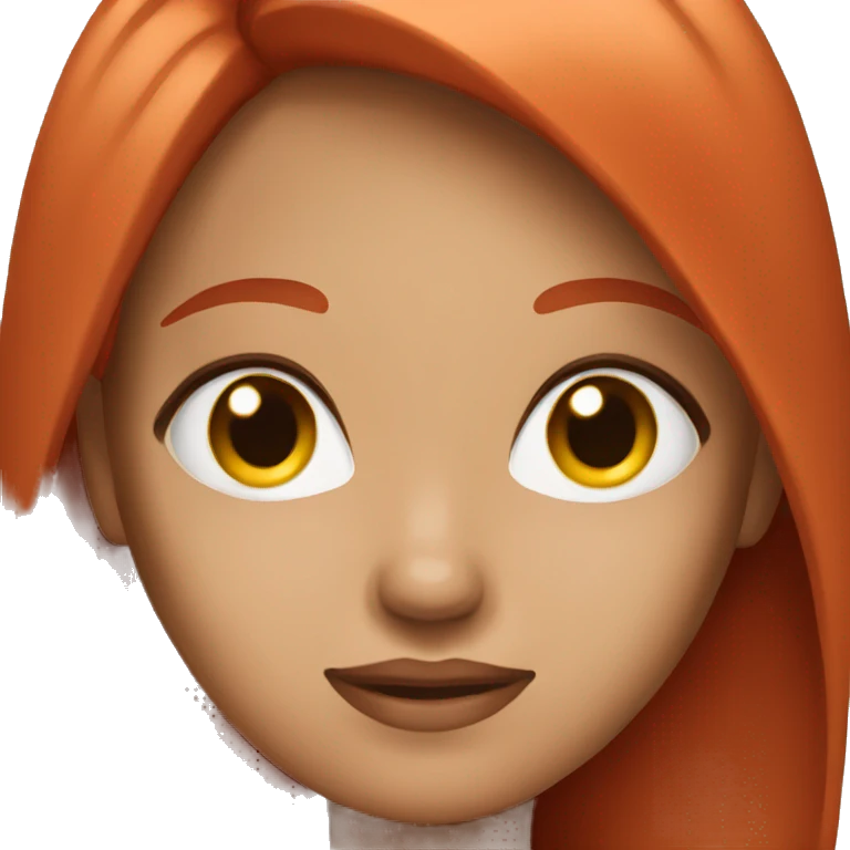 Girl with red straight hair emoji