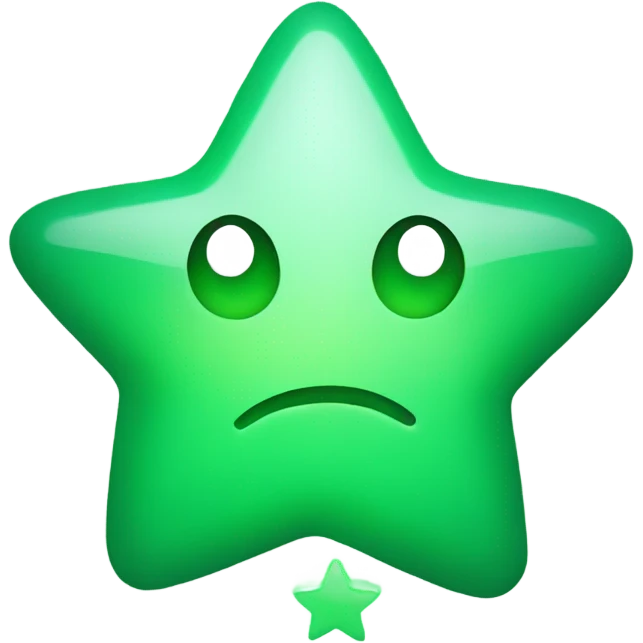 Green twinkle stars emoji emoji