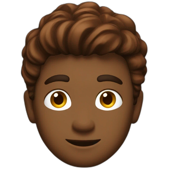 Young man behind a laptop hair chestnut color In the baloclave emoji