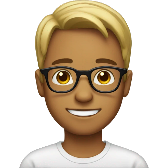 Boy with glasses emoji