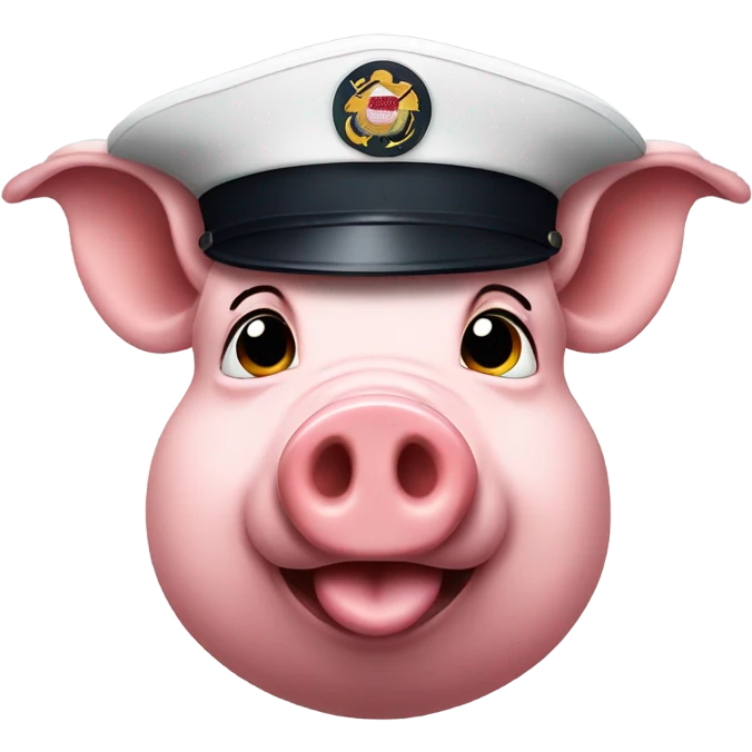 A pig with a marine Corp hat  emoji