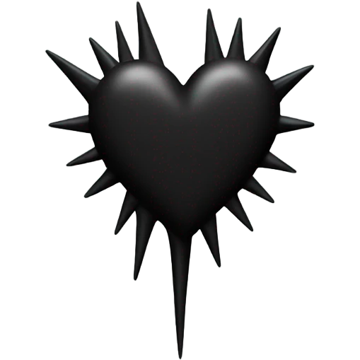 Black heart with spikes emoji