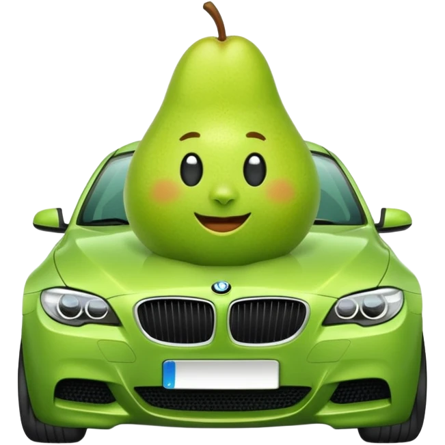 pear in a bmw emoji