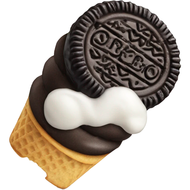 Oreo ice cream emoji
