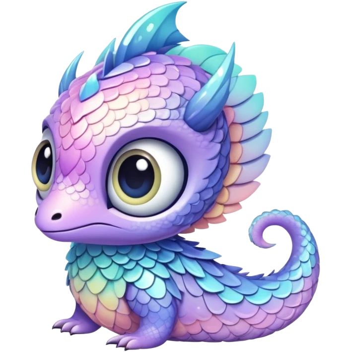 Pastel Randomly-colored sparkly exotic Fakémon-creature emoji
