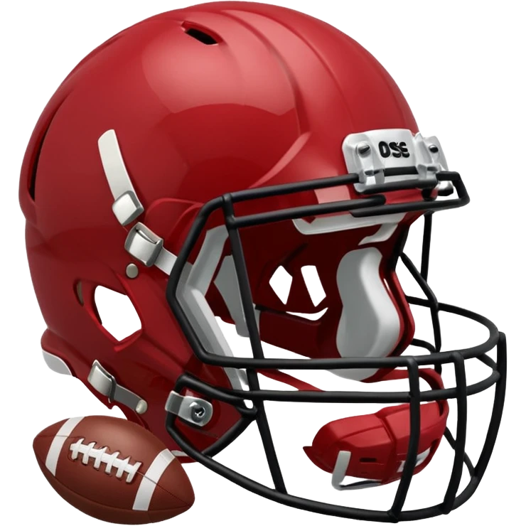 college football player helmets dark red  emoji