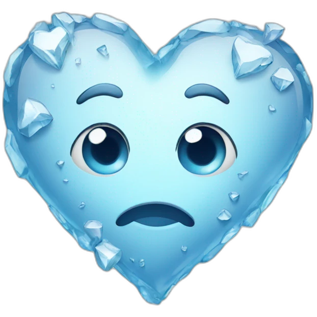 an icy heart emoji