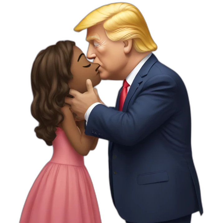 trump kissing his daughter, positivity, inclusiveness emoji
