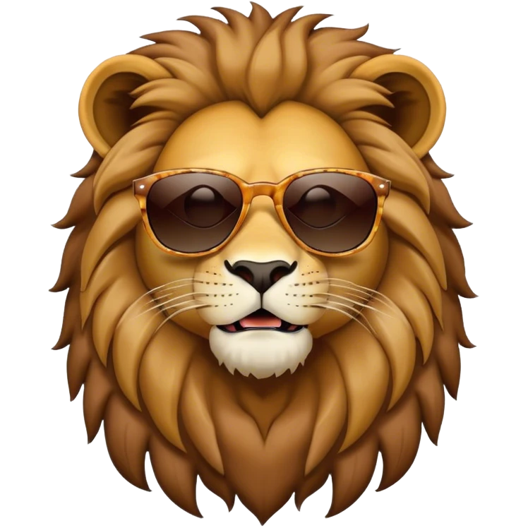 Lion with sunglasses  emoji