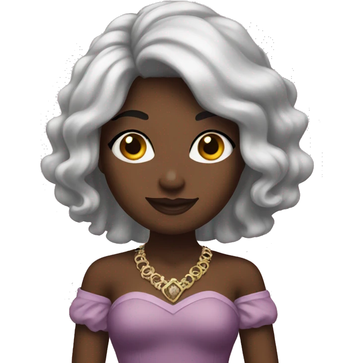 A black princess emoji