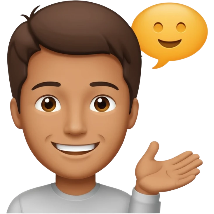 talking MAN with speech bubble emoji