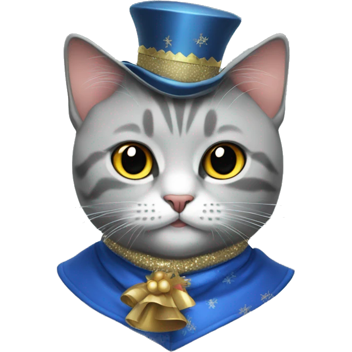 British cat in a New Year's costume. emoji